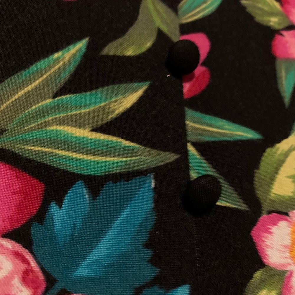 Katheryn Deene Floral Design (Pink and Green) Romper